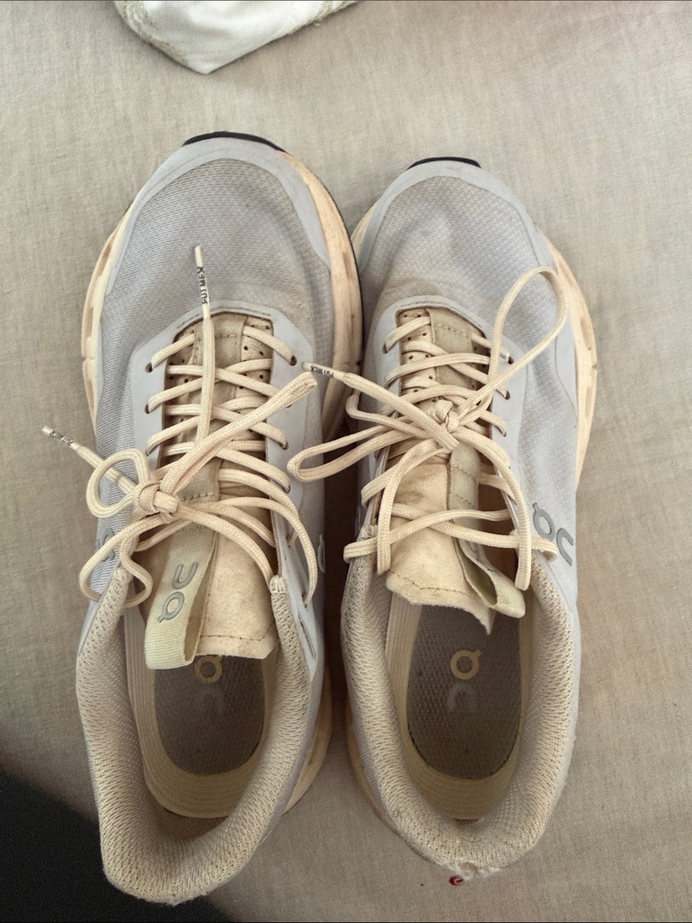 On Running Men's Cloud Sneakers in Light Beige